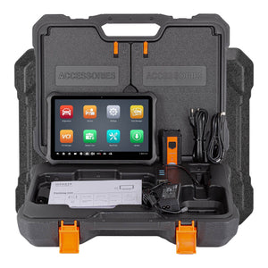 OTOFIX D1 ProS2 im geöffneten Transportkoffer mit Bluetooth-VCI, Netzteil, Kabeln und Packliste