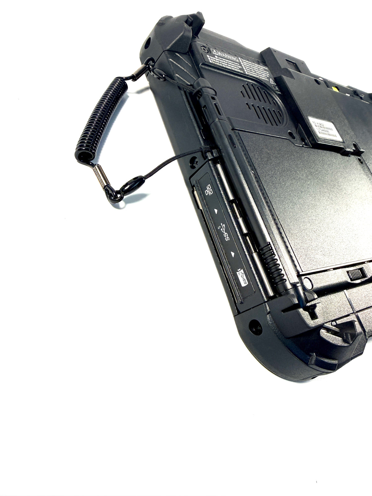 Panasonic Toughbook FZ-G2 – Anschlüsse hinter Schutzklappe: LAN, USB-A und USB-C