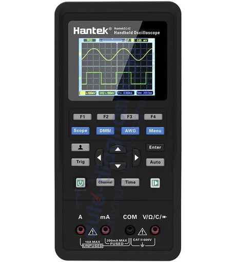 Hantek 2C42 dual channel oscilloscope + waveform generator + multimeter