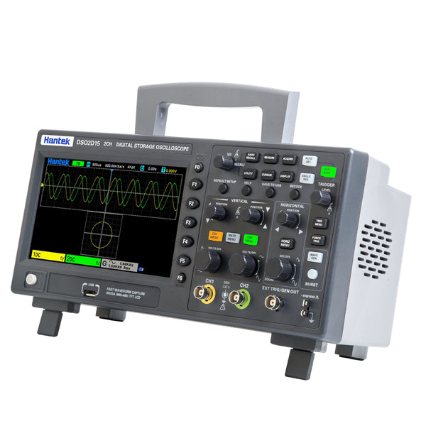 Hantek DSO2D10 Digital Storage Oscilloscope, 2 Channel, 100 MHz, 1GSa/S with 1CH AWG