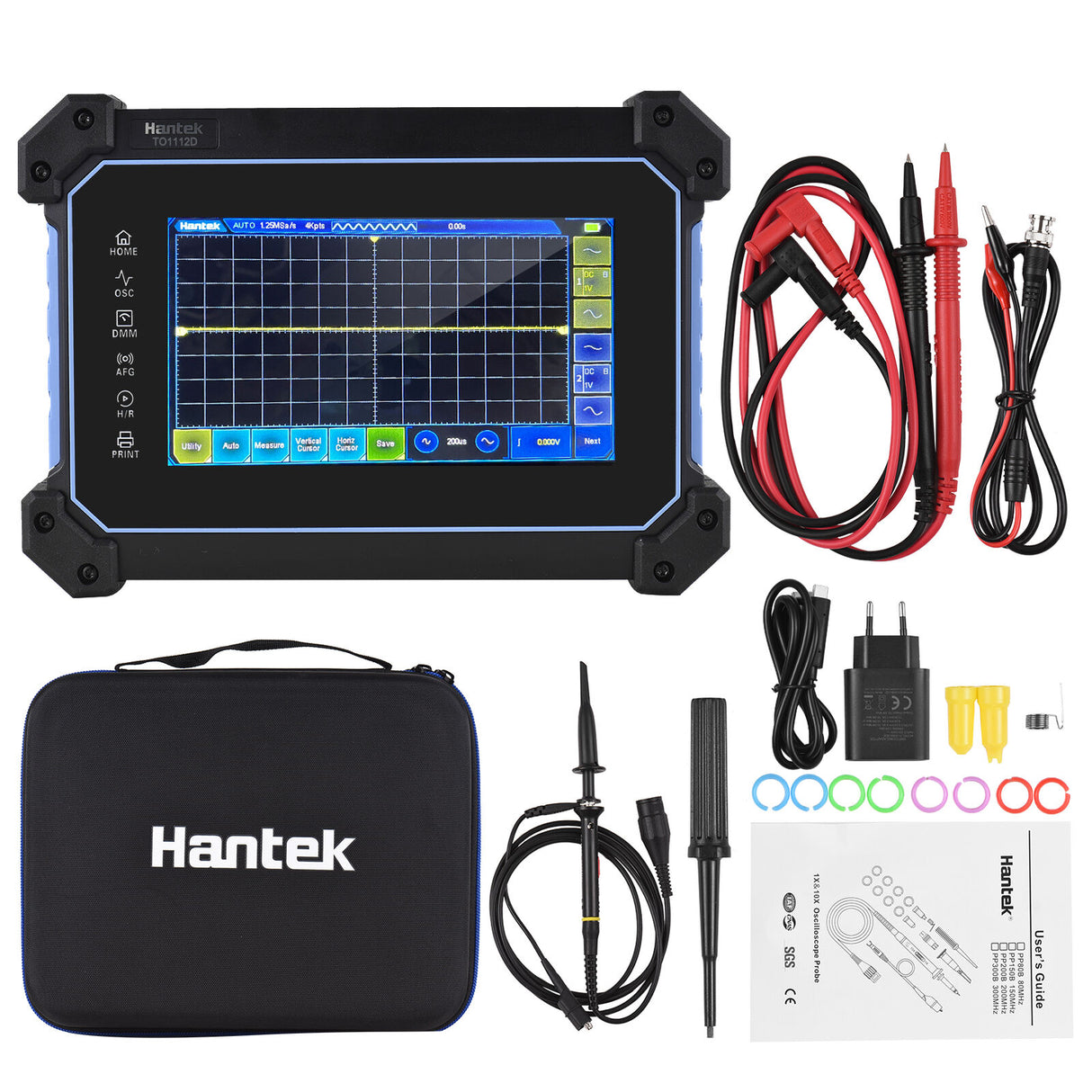 Hantek TO1112D Touch-Screen Digital Oscilloscope 2 Channels 110 MHz