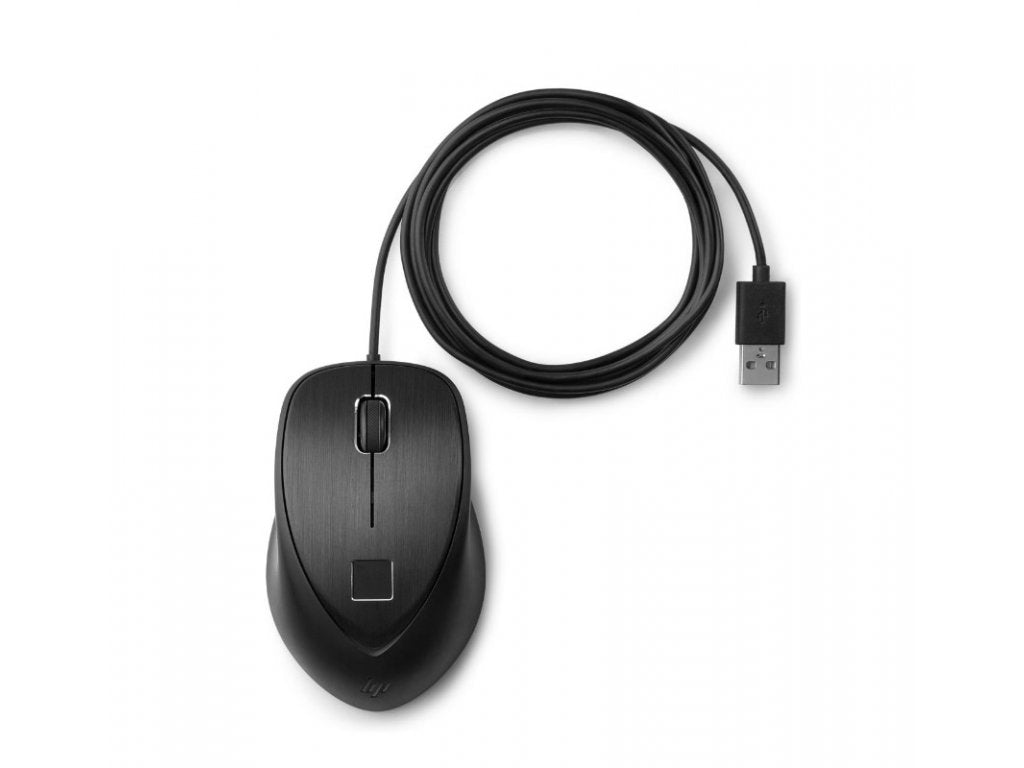 HP fingerprint mouse laser 3 buttons wired 4TS44AA NEW 
