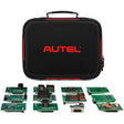 Autel MaxiIM IMKPA Transporttasche mit Autel-Logo und den zwölf Adapterplatinen davor ausgelegt