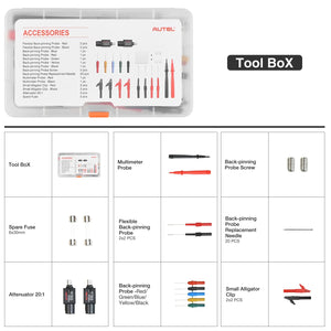 Autel MaxiSys MS919 S2 Toolbox mit Prüfspitzen, Sonden und Klemmen