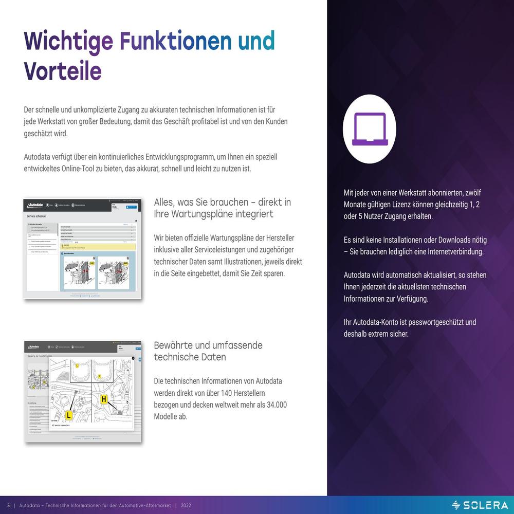 Autodata Reparatur- und Diagnoseanweisungen mit Schritt-für-Schritt Darstellung