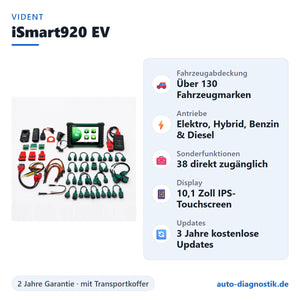 Vident iSmart920 EV mit Übersicht der wichtigsten Funktionen
