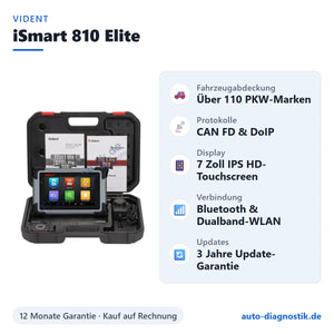 Vident iSmart 810 Elite mit Übersicht der wichtigsten Funktionen