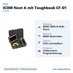 BMW ICOM Next A mit Toughbook CF-D1 – Übersicht der wichtigsten Funktionen