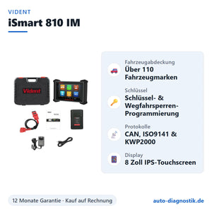 Vident iSmart 810 IM mit Übersicht der wichtigsten Funktionen