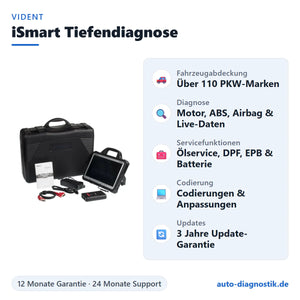 Vident iSmart Diagnosegerät für die Tiefendiagnose mit Übersicht der wichtigsten Funktionen