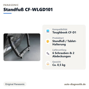 Panasonic Standfuß CF-WLGD101 mit Übersicht der wichtigsten Eigenschaften