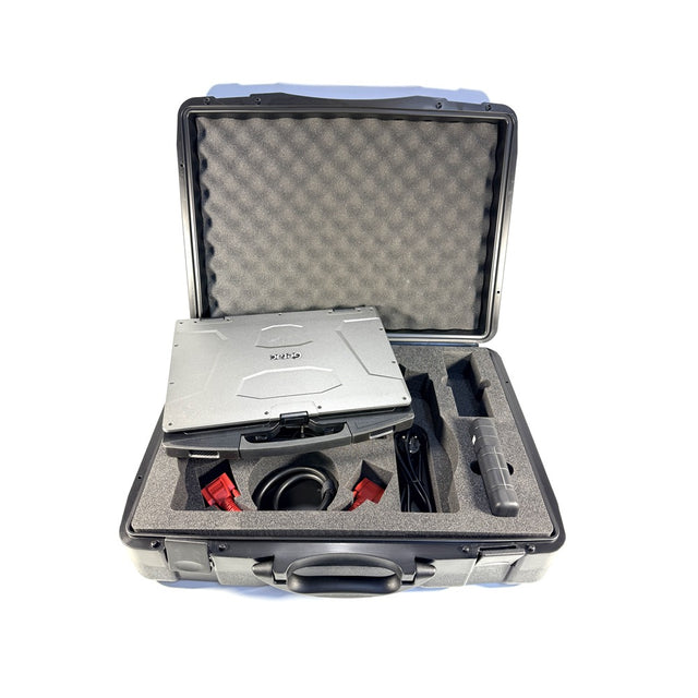 Getac Diagnosegerät Komplettset im Koffer mit Laptop, Adaptern und Kabeln für PKW LKW Busse und Baumaschinen