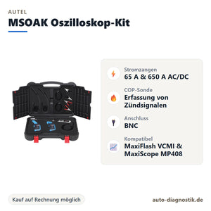 Autel MSOAK Oszilloskop-Zubehör-Kit mit Übersicht der wichtigsten Eigenschaften