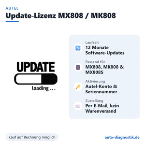Autel Update-Lizenz MX808 / MK808 mit Übersicht der wichtigsten Funktionen