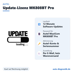 Autel Update-Lizenz MK808BT Pro mit Übersicht der wichtigsten Funktionen
