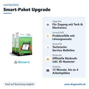 HaynesPro Smart-Paket Upgrade mit Übersicht der wichtigsten Funktionen