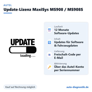 Autel Update-Lizenz MaxiSys MS908 und MS908S mit Übersicht der wichtigsten Leistungen