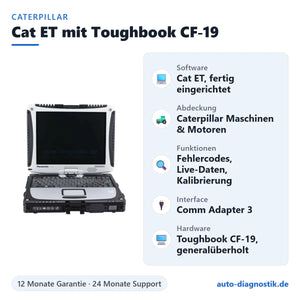 Caterpillar Cat ET Diagnosegerät mit Panasonic Toughbook CF-19 – Übersicht der wichtigsten Funktionen