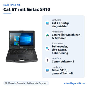 Caterpillar Cat ET Diagnosegerät mit Getac S410 – Übersicht der wichtigsten Funktionen