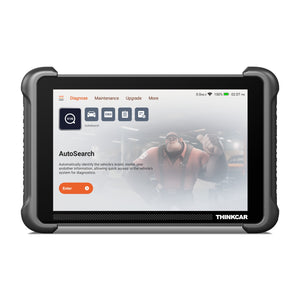 Thinkcar Thinktool 191 von vorne mit 8-Zoll-Touchscreen und AutoSearch-Startbildschirm