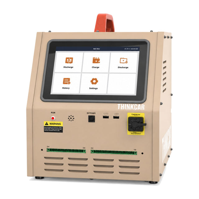 Thinkcar EVP803 Batteriemodul-Balancer mit Touchscreen, Bedienelementen und zwei Kanal-Anschlussleisten