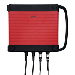 Thinkcar Scope Box Vorderseite mit vier eingesteckten Messkabeln