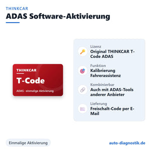 THINKCAR ADAS Software-Aktivierung mit Übersicht der wichtigsten Lizenzdaten