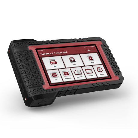 Thinkcar T-Wand 900 RDKS-Diagnosetablet mit Startbildschirm in Schrägansicht