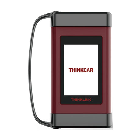 Thinkcar ThinkLink B Video-Remote-Box in Dunkelrot mit Touchscreen und seitlichem Tragebügel