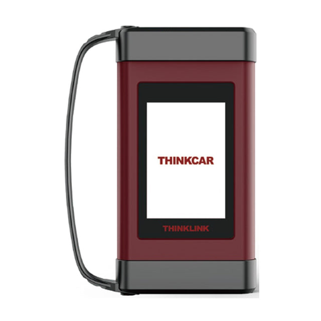 Thinkcar ThinkLink B Video-Remote-Box in Dunkelrot mit Touchscreen und seitlichem Tragebügel
