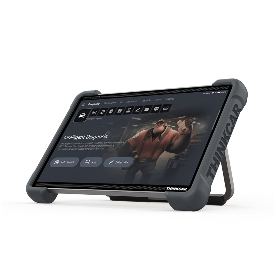THINKCAR Thinktool 394 Diagnosetablet mit ausgeklapptem Standbügel