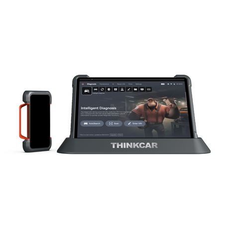 THINKCAR Thinktool 399 Diagnosetablet in der Ladestation mit THINKLINK-PRO-Interface