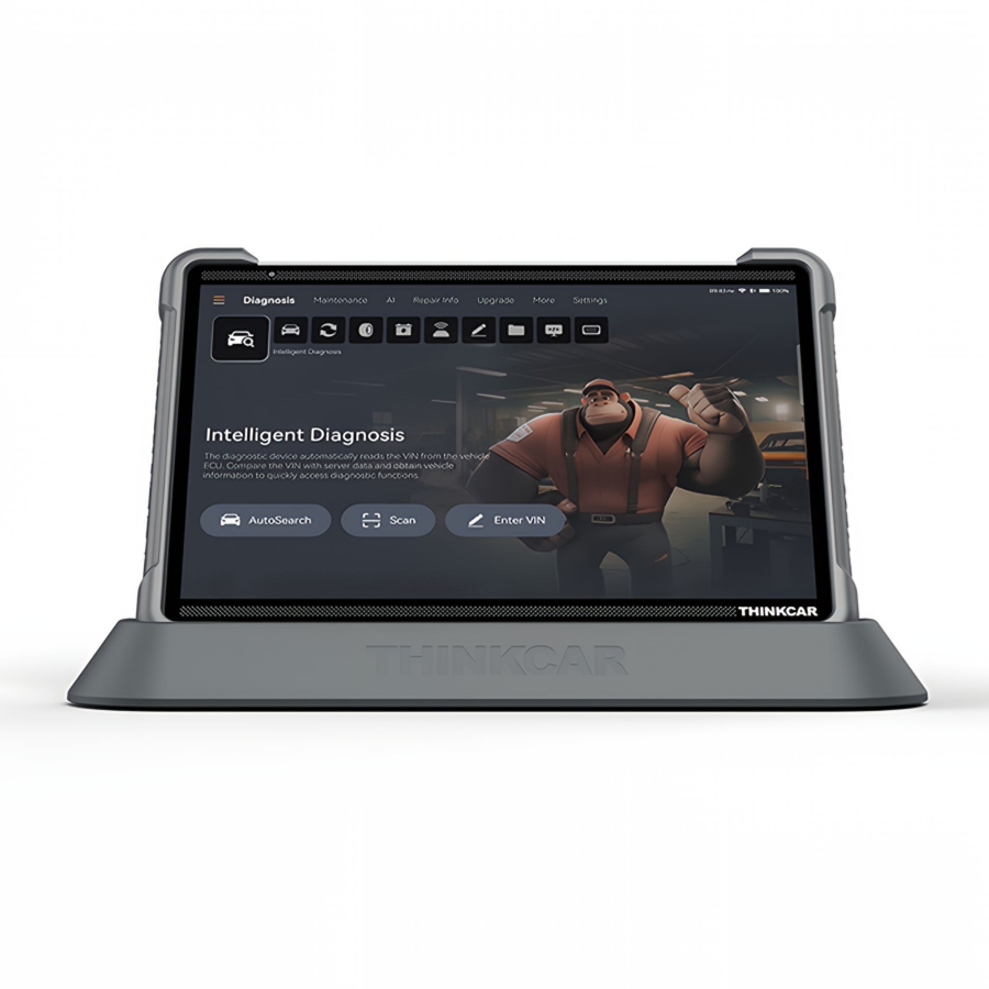 THINKCAR Thinktool 399 Diagnosetablet von vorne in der Ladestation