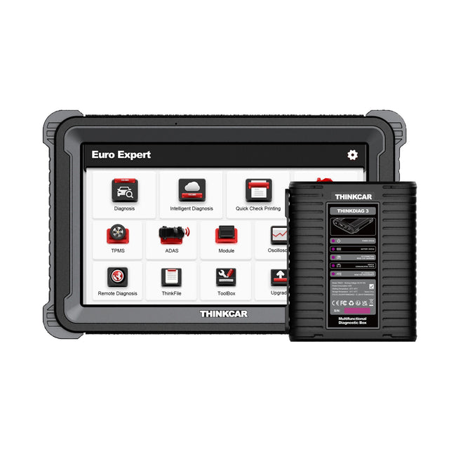 THINKCAR Thinktool Expert 3 in 1 Diagnosetablet mit THINKDIAG-Diagnosebox von vorne