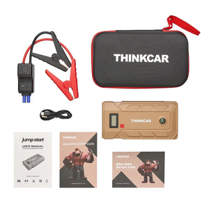 Thinkcar TJS-160 Lieferumfang mit Klemmenkabel, Tasche, USB-Kabel und Anleitung
