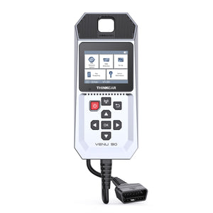Thinkcar VENU 90 RDKS-Diagnosegerät Frontansicht mit Display und OBD2-Kabel