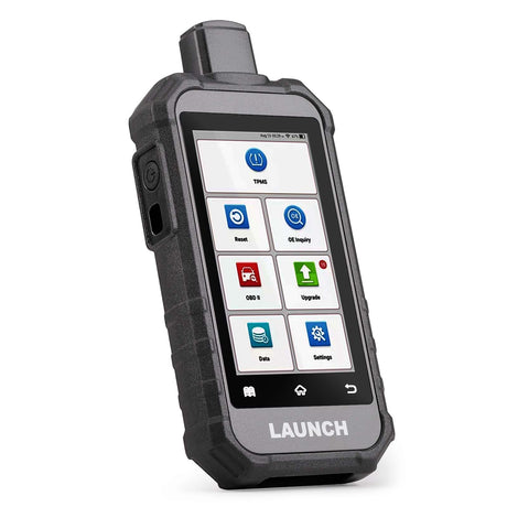 LAUNCH X431 TPMS 5011 V2 RDKS-Geraet schraeg von vorne vor weissem Hintergrund