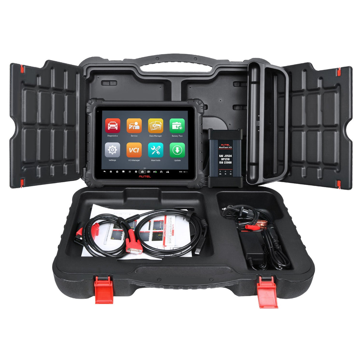 Autel MaxiSys Ultra Lite S Komplettset im geöffneten Transportkoffer