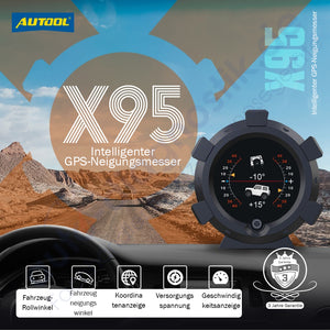 AUTOOL X95 GPS Ortungsgerät Koordinaten, Neigungs- und Gefällen Anzeiger