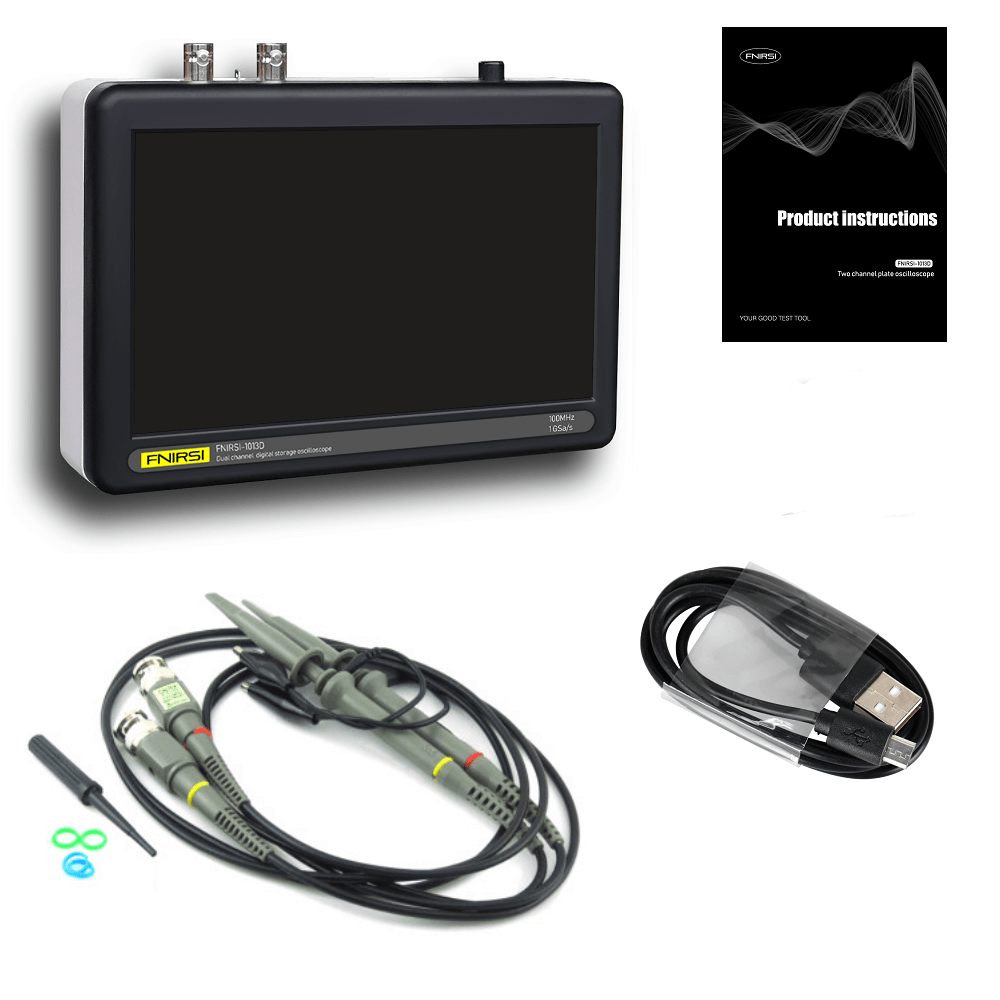Oscilloscopio Tablet FNIRSI-1013D 100MHz 1GSa/s 2 Canali, Touch Screen 7 Pollici, Nuovo