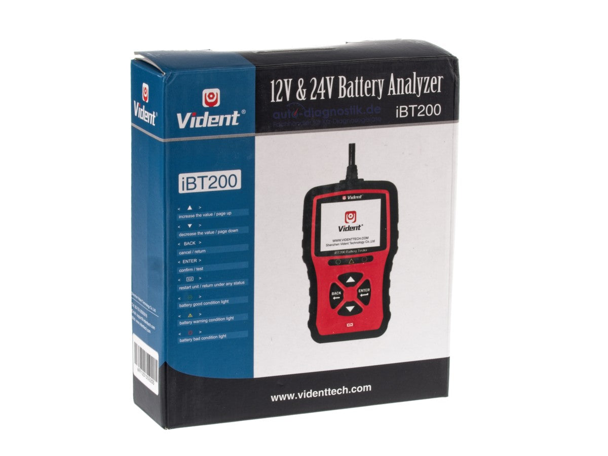 Vident iBT200 battery tester truck car battery tester digital car