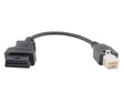 Aprilia 6 Pin OBD1 auf OBD2 Adapterkabel mit weißem 6-poligem Diagnosestecker und 16-Pin OBD2 Buchse