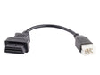 Benelli 6 Pin OBD1 auf OBD2 Adapterkabel mit weißem 6-poligem Diagnosestecker und 16-Pin OBD2 Buchse