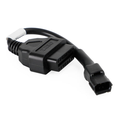 Kymco 3 Pin OBD1 auf OBD2 Adapterkabel mit schwarzem 3-poligem Rollerstecker und 16-Pin OBD2 Buchse