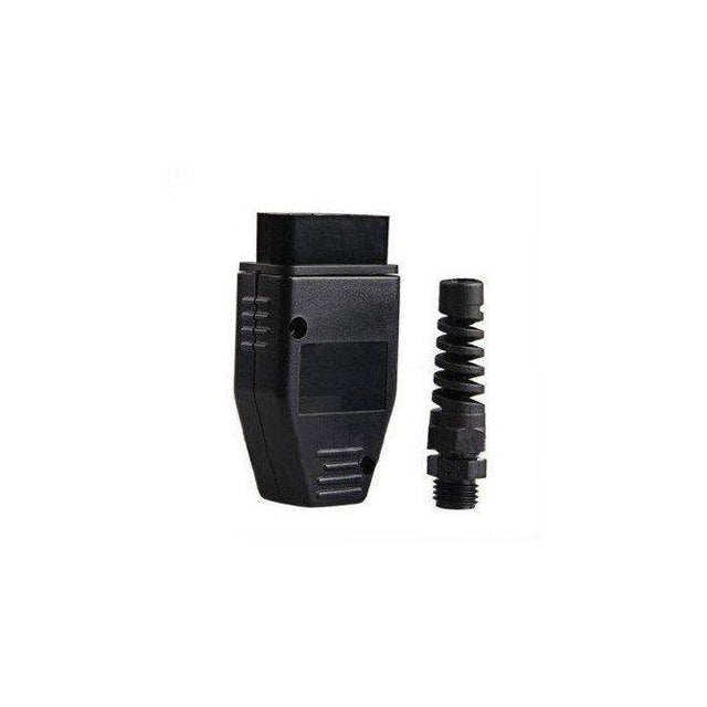 OBD2 Steckergehäuse 16 Pin in Schwarz mit Kabelverschraubung zum Selbstkonfektionieren