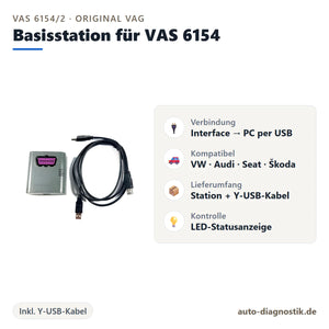 VAS 6154/2 Basisstation mit Übersicht der wichtigsten Eigenschaften