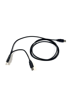 Y-USB-Kabel VAS 6154/3 ausgelegt – abgeschirmtes USB-2.0-Kabel mit drei USB-A-Steckern